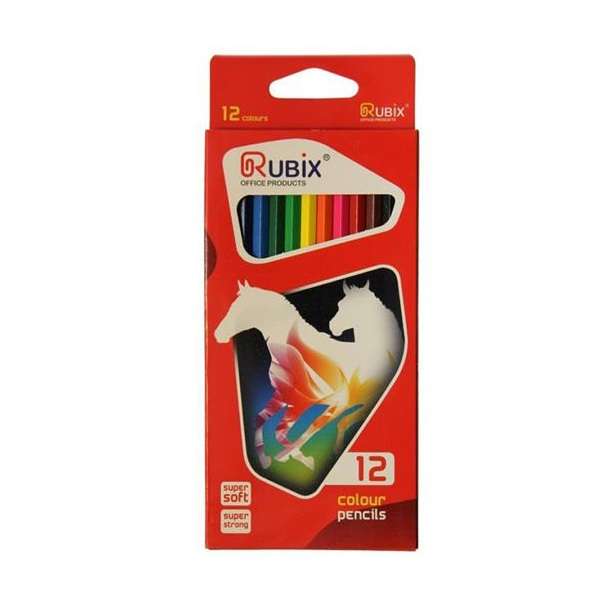 مداد رنگی 12 رنگ مدل rubix super soft 3 کد 007