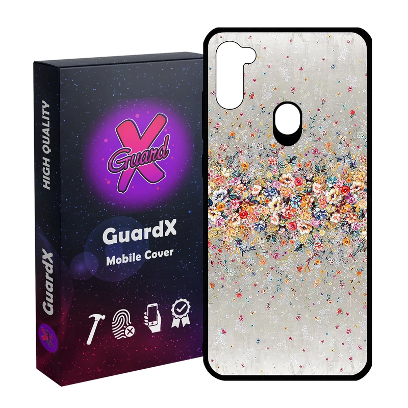 کاور گارد ایکس طرح Flower مدل Glass10409 مناسب برای گوشی موبایل سامسونگ Galaxy A11