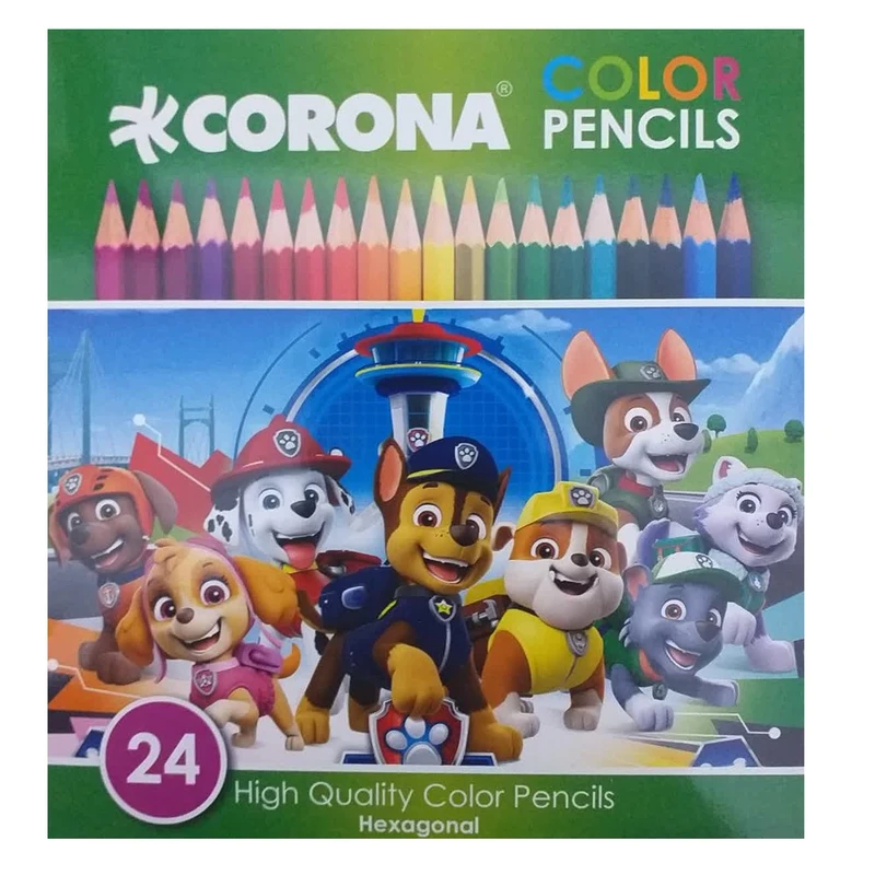 مداد رنگی 24 رنگ کرونا مدل سگ های نگهبان