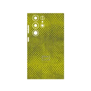 MAHOOT Yellow Snake Skin Cover Sticker for Samsung Galaxy S23 Ultra