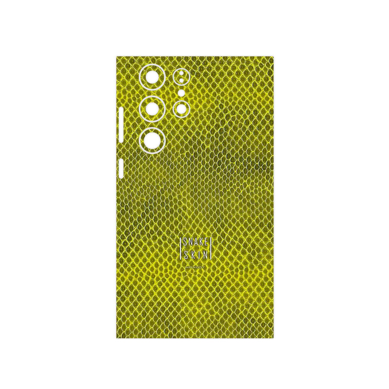 برچسب پوششی ماهوت مدل Yellow Snake Skin مناسب برای گوشی موبایل سامسونگ Galaxy S23 Ultra