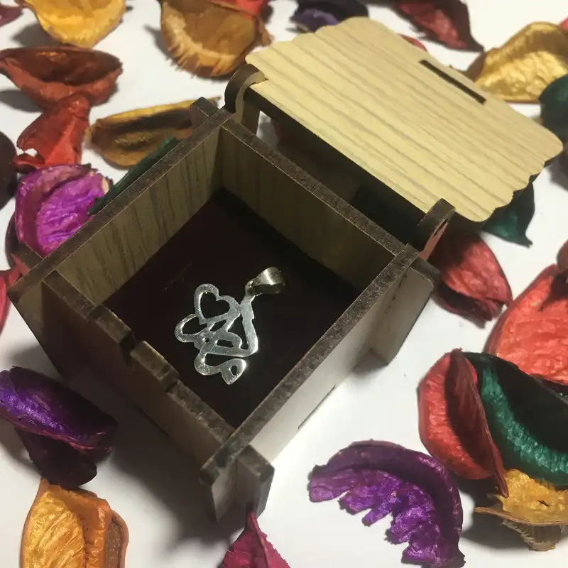 آویز گردنبند نقره زنانه مدل نوشته مادر دست ساز