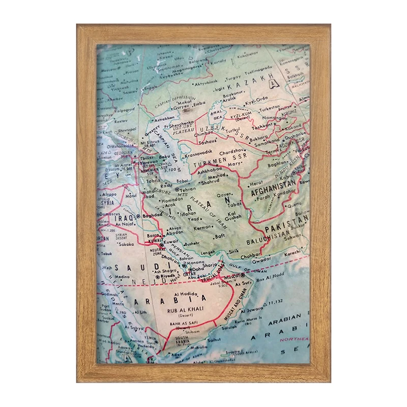 تابلو خندالو مدل نقشه جهان و ایران کد F1684