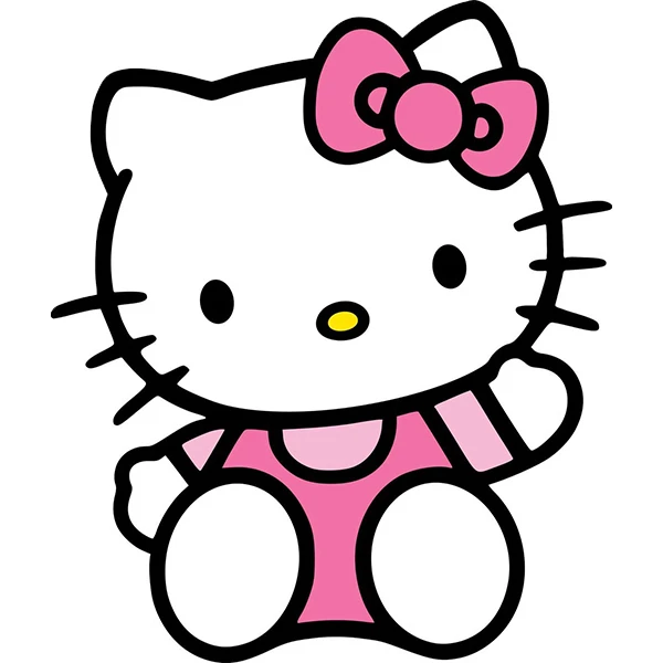  استیکر پارچه و لباس پاد آفرین طرح کارتونی کیتی کد 5695