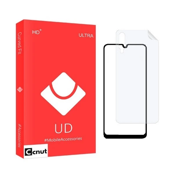 محافظ صفحه نمایش کوکونات مدل FUL مناسب برای گوشی موبایل سامسونگ Galaxy A70 به همراه محافظ پشت گوشی 