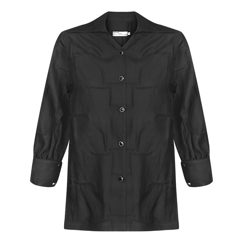 شومیز آستین بلند زنانه مدل ZMN90 رنگ مشکی