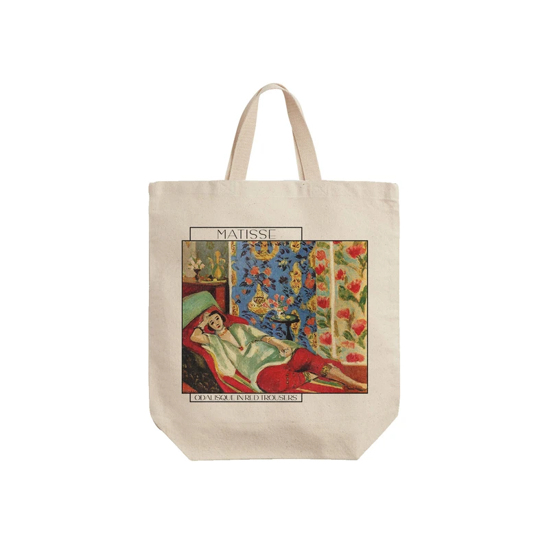 ساک خرید ترمه طراحان ایده مدل اودالیسک در شلوار قرمزاز ماتیس کد art0631 - S