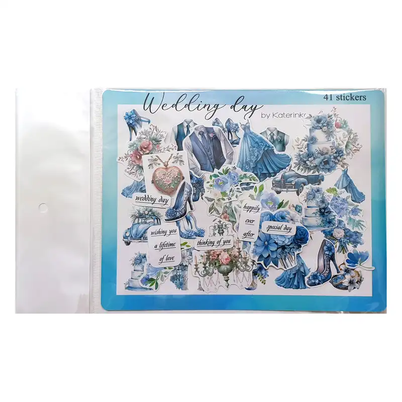 برچسب کاترینکا طرح برش خورده بولت ژورنال و اسکرپ بوک مدل Wedding day بسته 41 عددی
