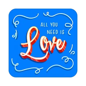 زیر لیوانی کاکتی طرح عاشقانه مدل mp39183