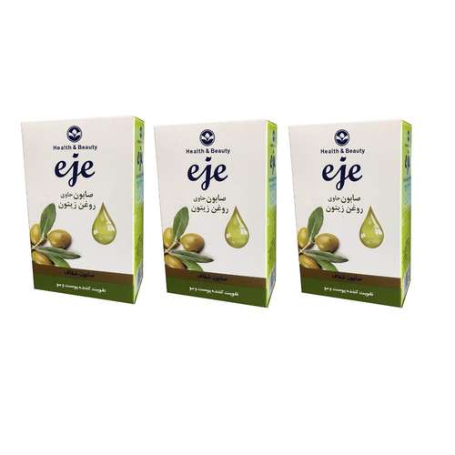  صابون شستشو اژه مدل OLIVE3 وزن 100 گرم مجموعه 3 عددی