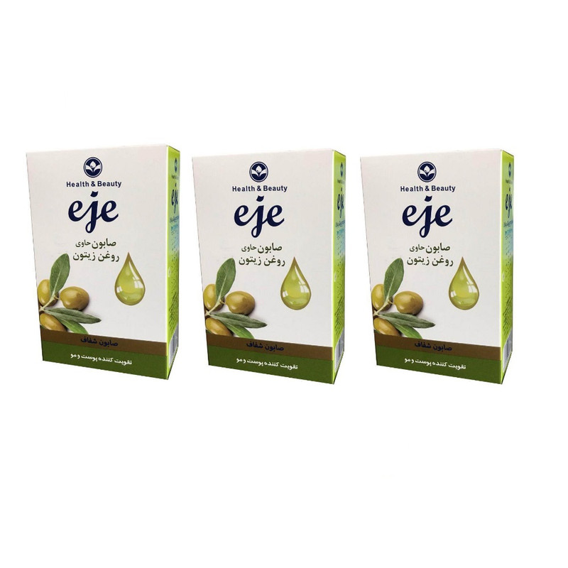  صابون شستشو اژه مدل OLIVE3 وزن 100 گرم مجموعه 3 عددی
