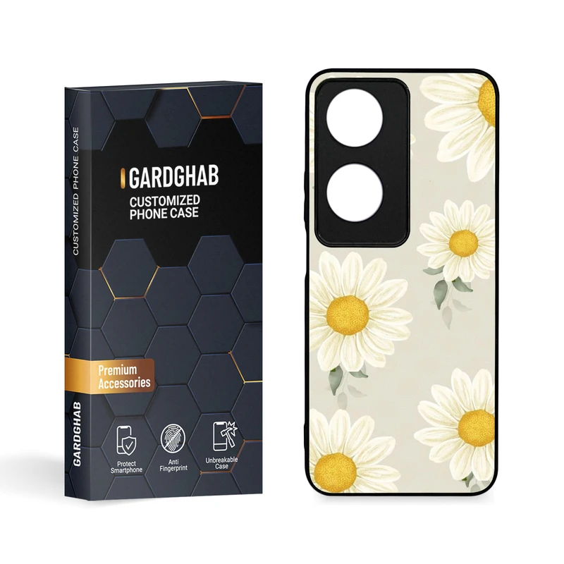 کاور گارد قاب مدل طرح گل مناسب برای گوشی موبایل آنر X7B