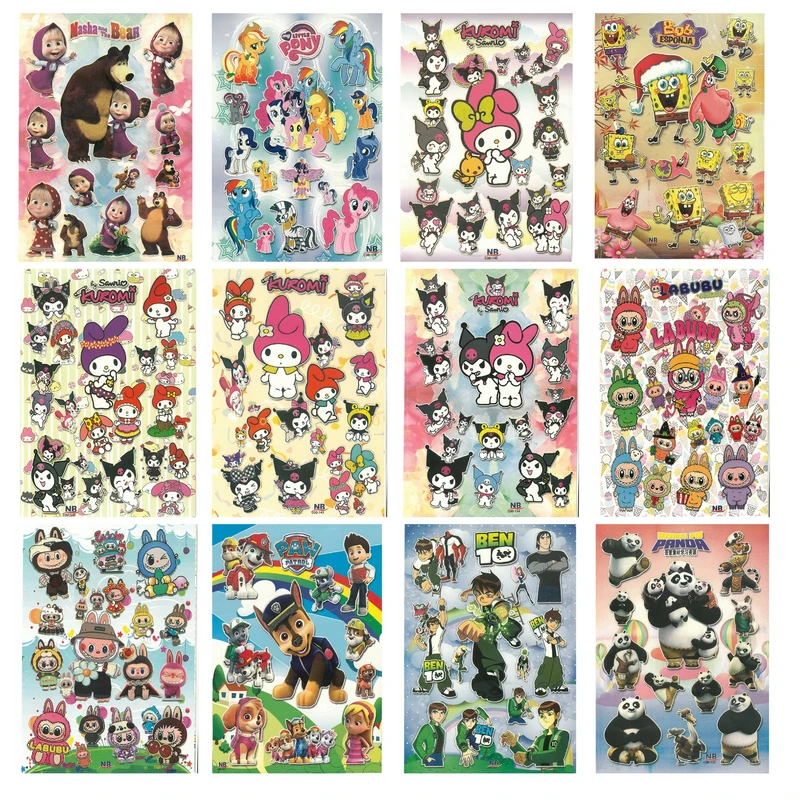 برچسب مدل عروسکی مجموعه 12 عددی