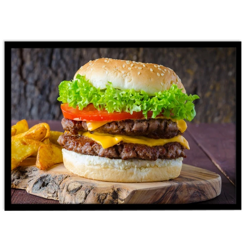 تابلو نوری بکلیت طرح فست فود دوبل برگر مدل B-S1057