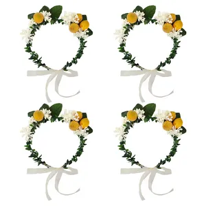 تاج مو دخترانه مدل لیمو شکری کد K بسته چهار عددی