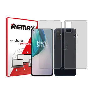 Remax clear screen protector HyGEL model suitable for One Plus Nord N10 5G mobile phone along with the back of the phone