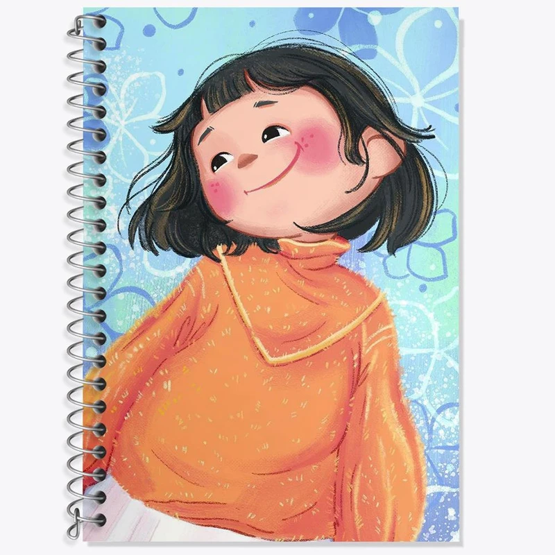 دفتر زبان 50 برگ خندالو مدل سه خط طرح دخترانه فانتزی کد 25716