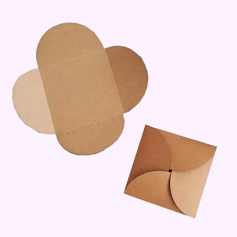 پاکت هدیه مدل کرافت طرح مربع بسته 10 عددی