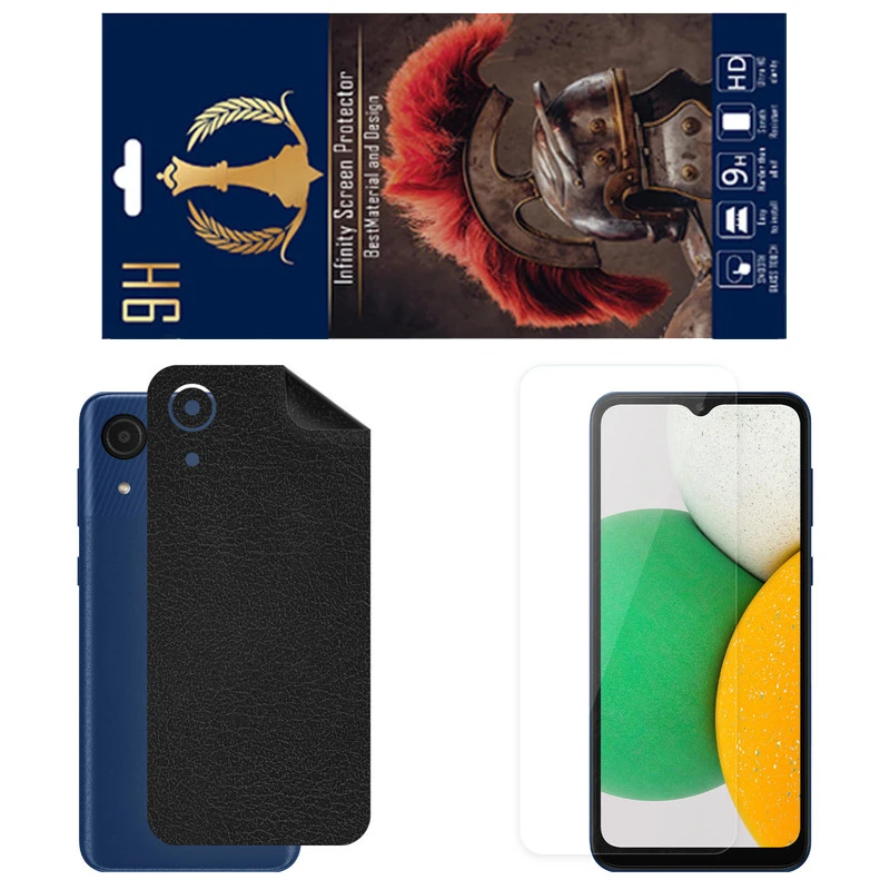 برچسب پوششی اینفینیتی مدل CH مناسب برای گوشی موبایل سامسونگ Galaxy A03 Core به همراه محافظ صفحه نمایش 