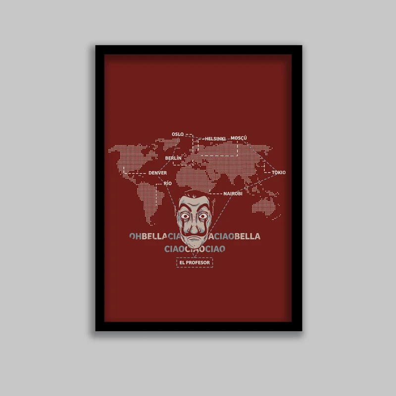 تابلو مدل سریال خانه کاغذی Money Heist کد LA-G10650-2