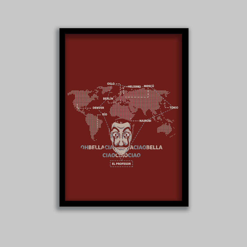 تابلو مدل سریال خانه کاغذی Money Heist کد LA-G10650-2