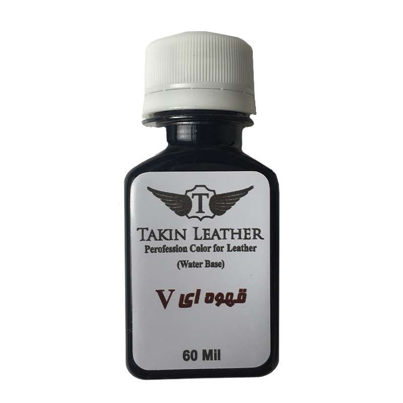 رنگ رویه چرم قهوه ای تیره تکین مدل حکاکی حجم 60 میلی لیتر رنگ رویه چرم قهوه ای تیره تکین مدل حکاکی حجم 60 میلی لیتر