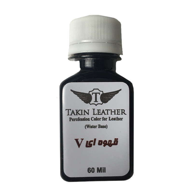 رنگ رویه چرم قهوه ای تیره تکین مدل حکاکی حجم 60 میلی لیتر رنگ رویه چرم قهوه ای تیره تکین مدل حکاکی حجم 60 میلی لیتر