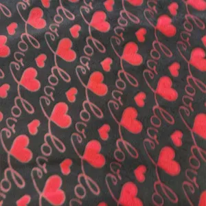 پارچه ملحفه مدل مخمل قلبی کد 241