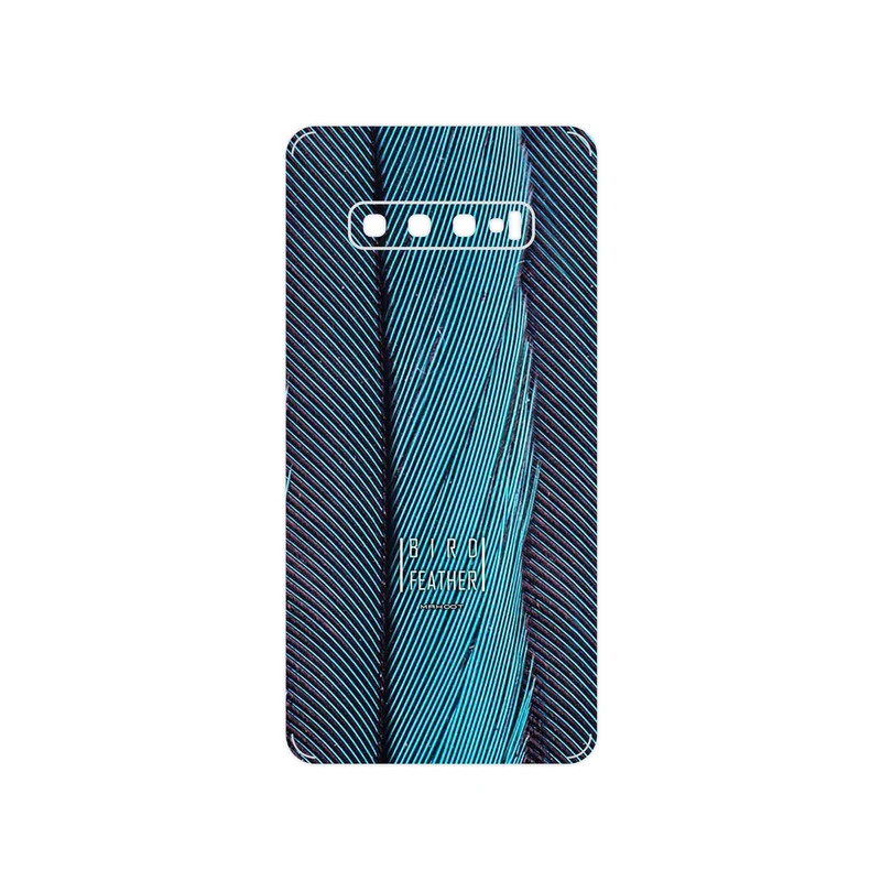 برچسب پوششی ماهوت مدل Turquoise feathers مناسب برای گوشی موبایل سامسونگ Galaxy S10 Plus