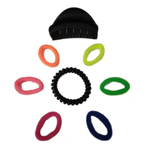 ست کلیپس و کش مو زنانه مدل m0135 مجموعه 8 عددی