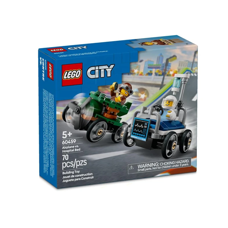 لگو 70 تکه سری سیتی مدل Airplane vs. Hospital Bed کد 60459