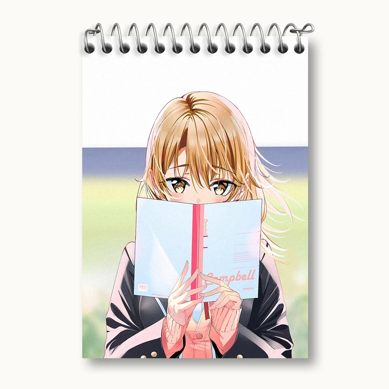 دفتر یادداشت 50 برگ خندالو مدل ایروها انیمه جوانی کمدی رومانتیک من کد 32539