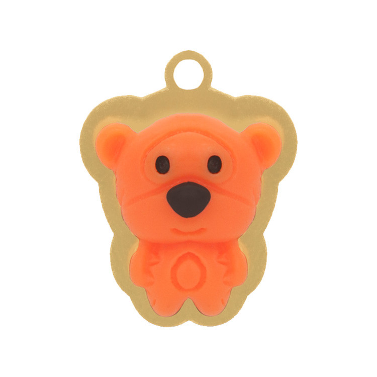 آویز گردنبند طلا 18 عیار دخترانه ژابیز مدل خرس