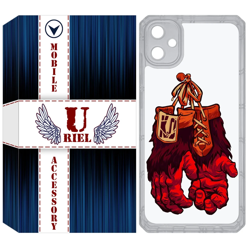 کاور یوریل قاب مدل Clear کد 77 طرح دستکش مناسب برای گوشی موبایل سامسونگ Galaxy A05