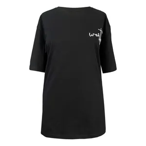 تی شرت لانگ زنانه مدل ویتی کد 1678 رنگ مشکی