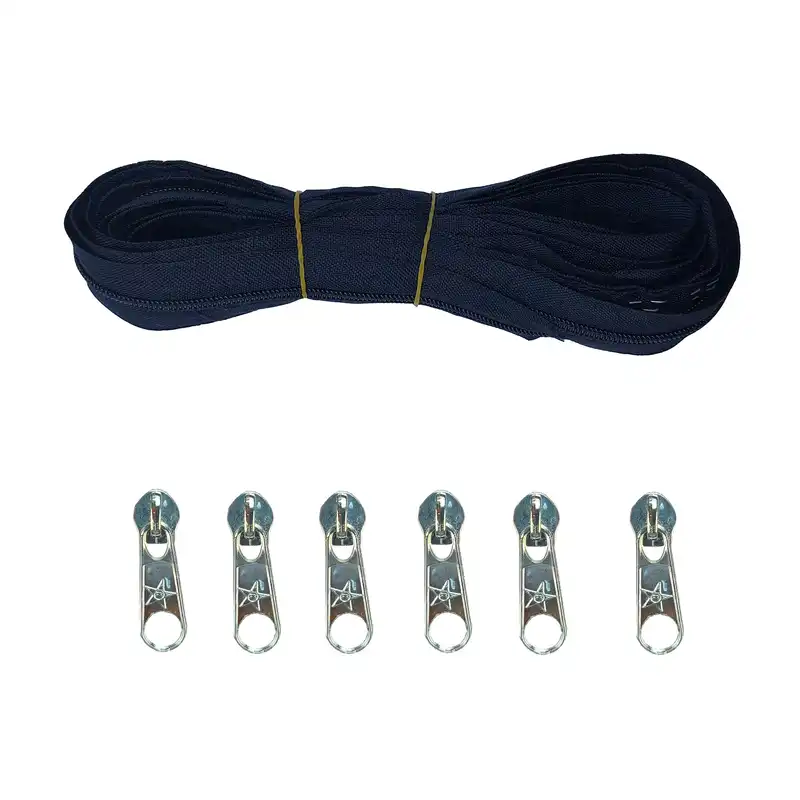 زیپ مدل 5S6S طول 5 متر به همراه سرزیپ بسته 7 عددی