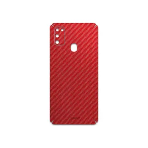 MAHOOT Red-Fiber Cover Sticker for Samsung Galaxy M21