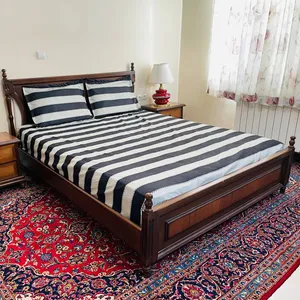 ملحفه مدل کشدار طرح گوره خری یک نفره سایز 200x90 سانتی متر