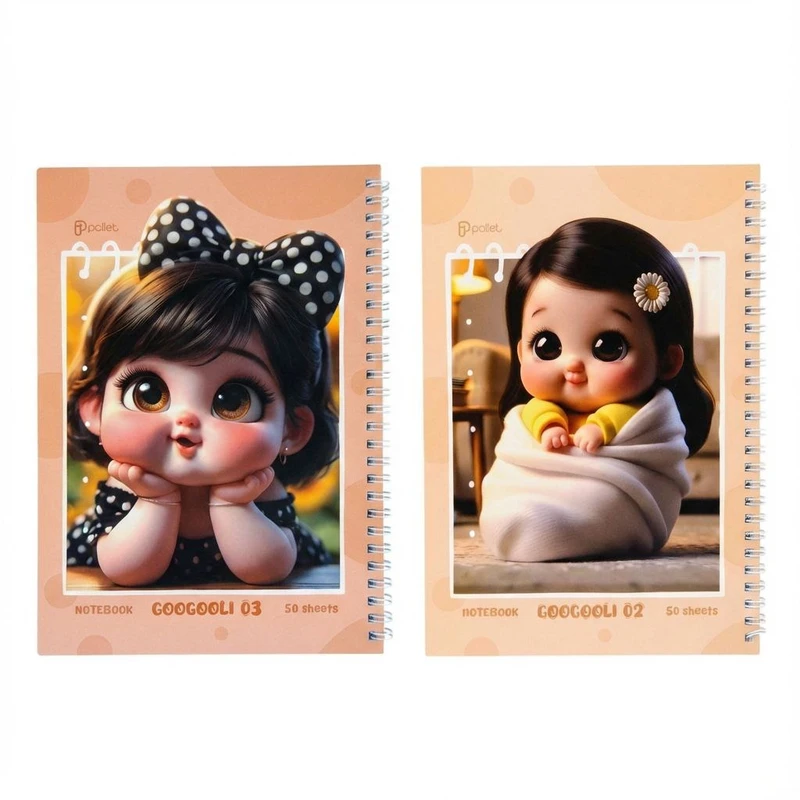 دفتر مشق 50 برگ مدل گوگولی سیمی گلاسه