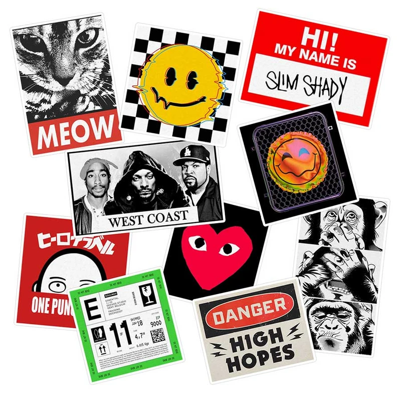  استیکر لپ تاپ ماسا دیزاین طرح smile کد SAM116 مجموعه 10 عددی