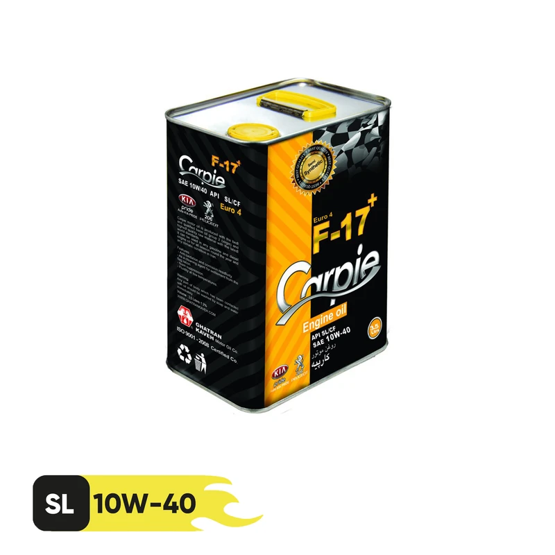 روغن موتور کارپیه کد F-17 پلاس مدل 10W40 SL حجم 3.5 لیتر
