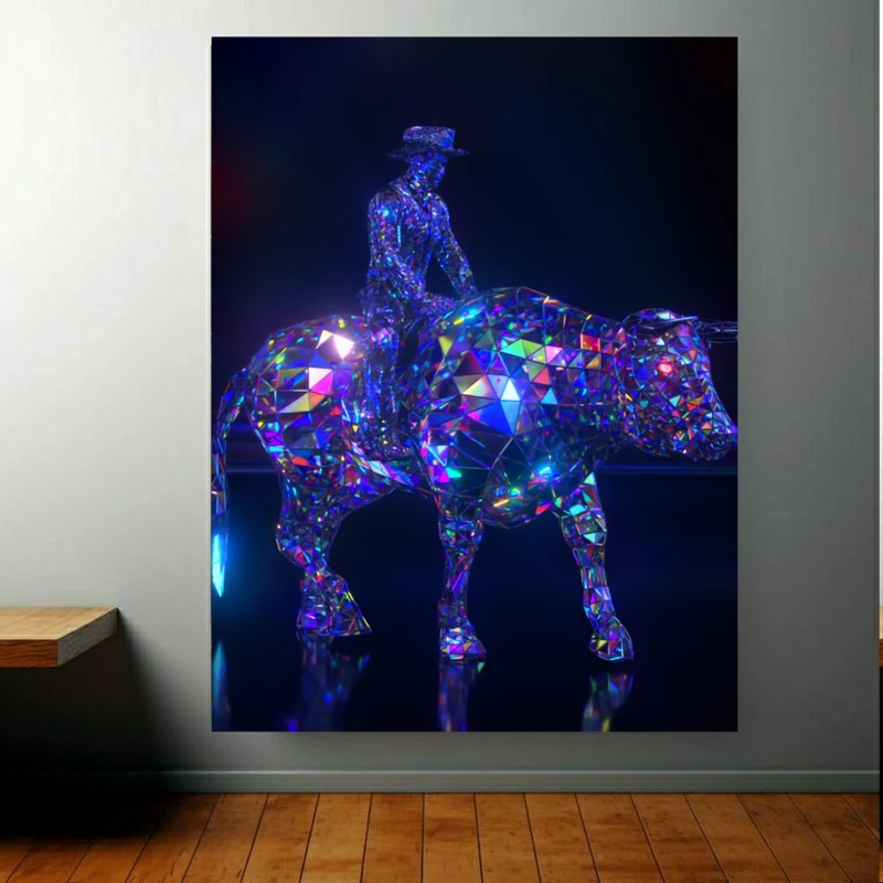 پوستر مدل آیینه ای گاو وحشی کد BK2130