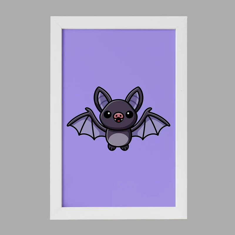 تابلو خندالو مدل حیوانات بامزه خفاش کد 28189