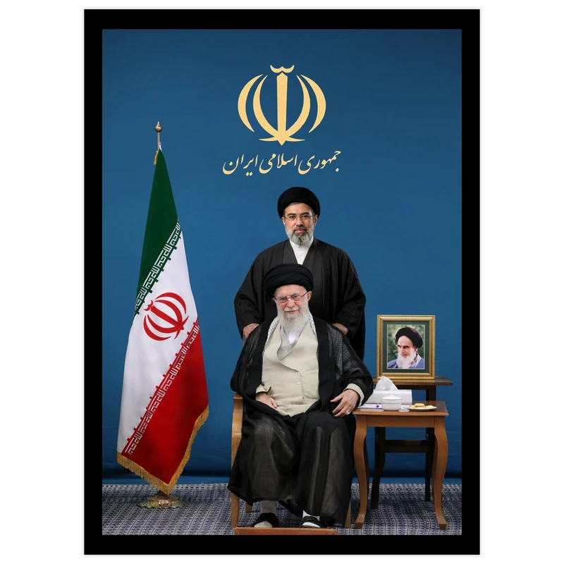تابلو بکلیت طرح رهبران انقلاب اسلامی مدل DY1329 فریم مشکی