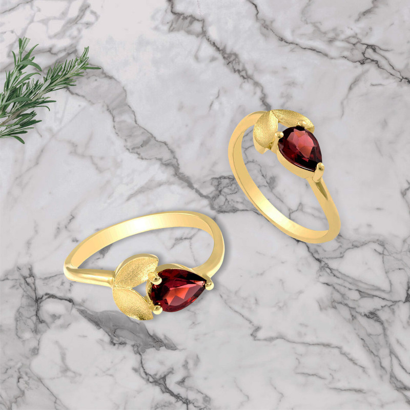 انگشتر طلا 18 عیار زنانه طرح گندمی مدل DRC20-23d