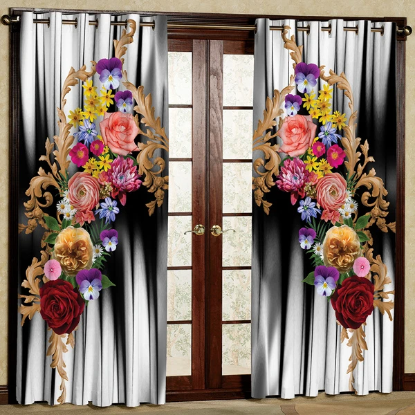 پرده مدل مخمل پانچی کد 7057 سایز 280x140 سانتی متر