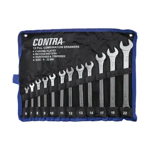 مجموعه 12 عددی آچار یکسر تخت یکسر رینگی کنترا مدل 3113	