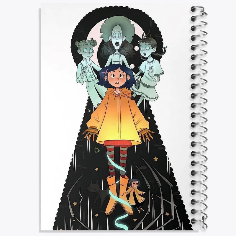 دفتر شطرنجی 50 برگ خندالو طرح کورالاین Coraline کد 20789