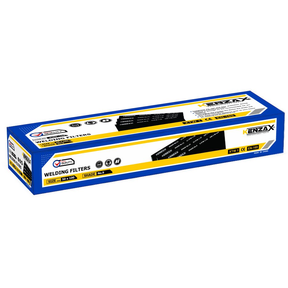 شیشه ماسک جوشکاری کنزاکس مدل KWF-112 مجموعه 100 عددی