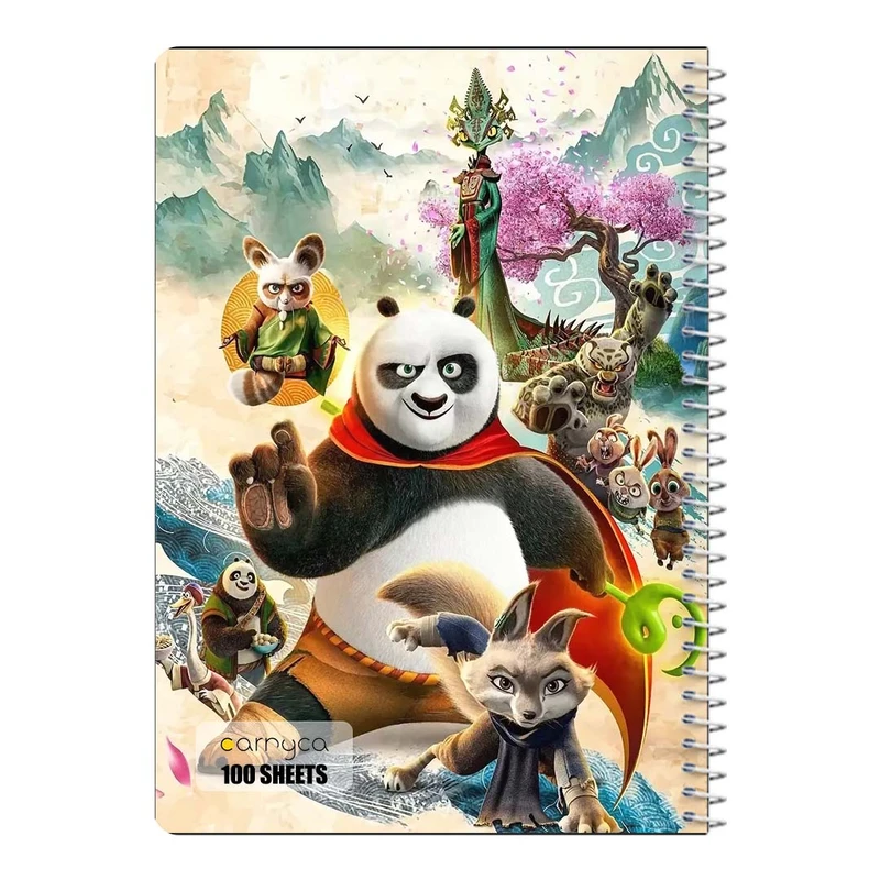 دفتر مشق 100 برگ سیمی کارنیکا طرح پاندای کونگ فوکار Kung Fu Panda کد 56542